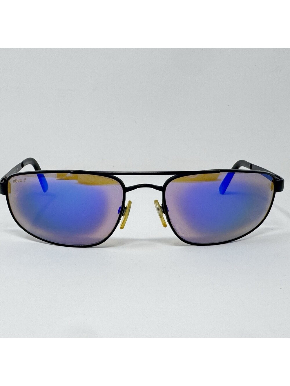 Vintage Revo 3014 001/62 Black Polarized Sunglasses 61-18-125 Made in Italy